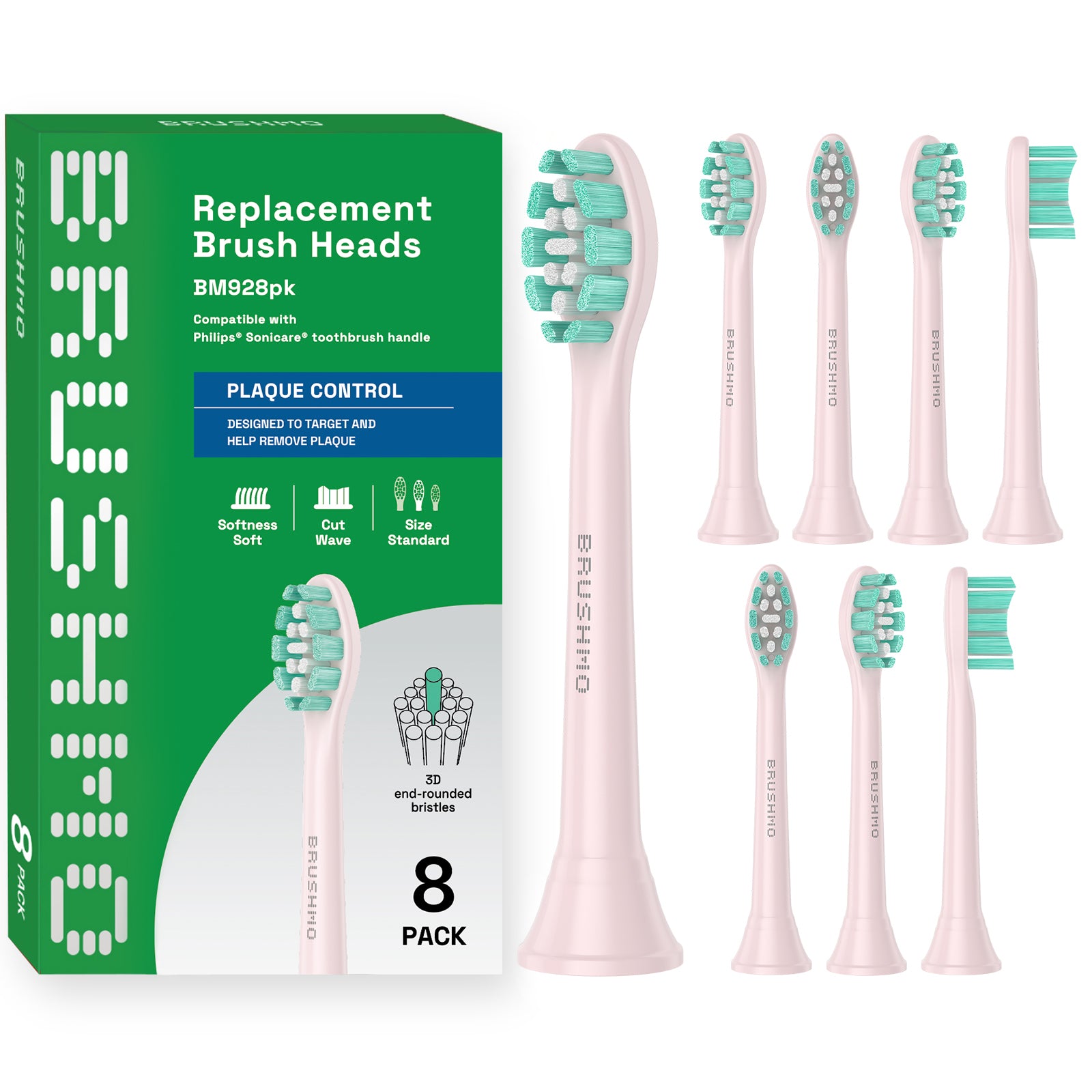 プラークコントロール ブラシヘッド BM928 レギュラーサイズ 8本入り